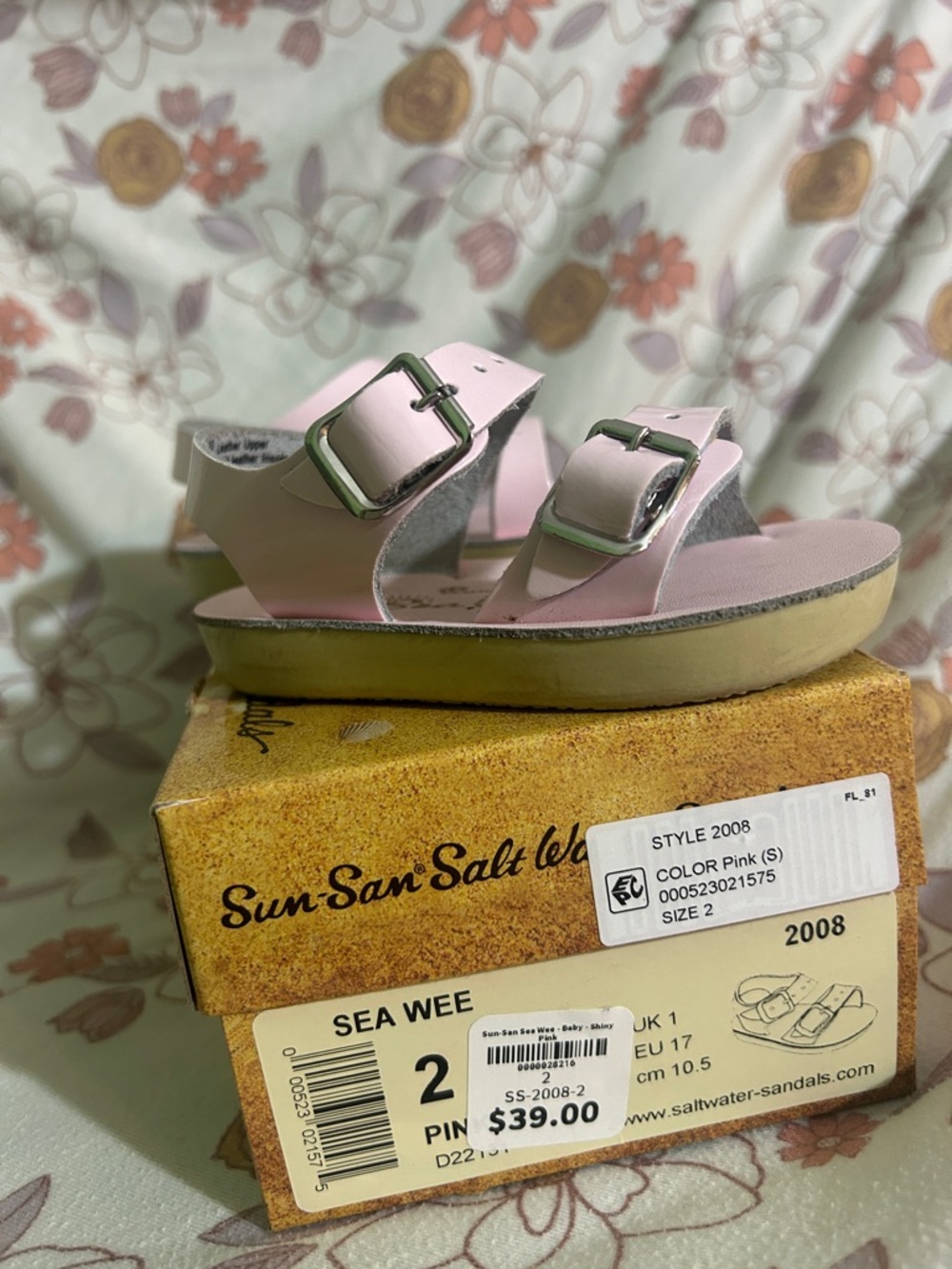 Salt Water Sandals by Hoy Pink Kids Double-Buckle Sandals